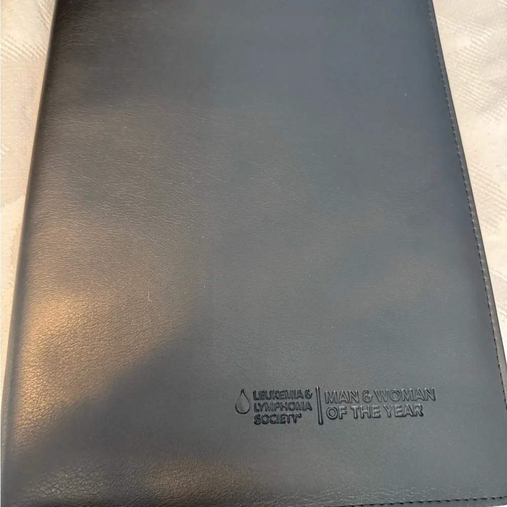 Black Leather Work or Resume Portfolio with LLS Insignia. Never used.